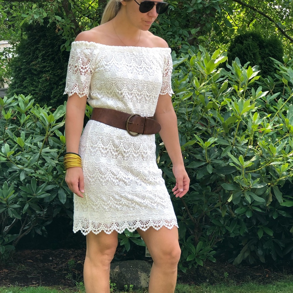 Used. Crochet knit Midi dress. Anthropologie